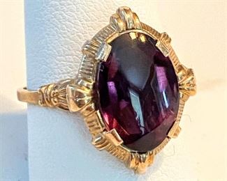 10k gold amethyst ring 