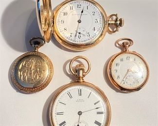 Burlington Special RR grade pocket watch with solid gold case. 