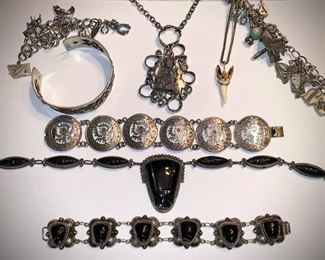 Mexican .925 silver onyx jewelry 