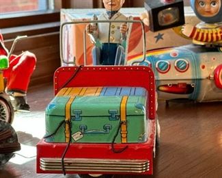 Vintage Masudaya Tin Toy BUSY BUSY POTER 
