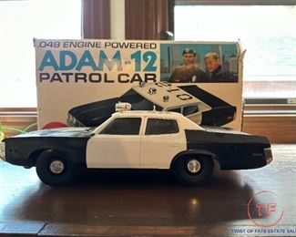 Vintage ADAM-12 Toy Patrol Car with Original Box