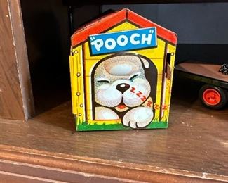 Vintage Pop Out Tin "Pooch" Toy