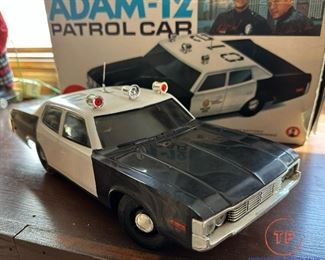 Vintage ADAM-12 Toy Patrol Car with Original Box