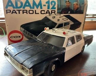 Vintage ADAM-12 Toy Patrol Car with Original Box