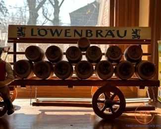 1920's LOWENBRAU Beer Advertising Horse Drawn Wagon