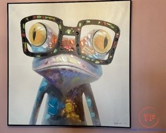 Enhanced "Pop" Frog Wall Art on Canvas
