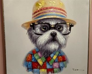 Enhanced "Pop" Dog Wall Art on Canvas