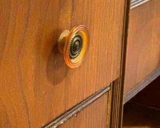Antique Vanity with Bakelite Pulls and Inlay
