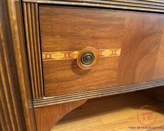Antique Vanity with Bakelite Pulls and Inlay
