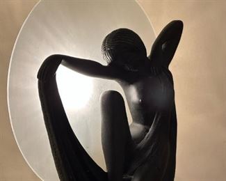 Art Deco Style Nude Figural Table Lamp