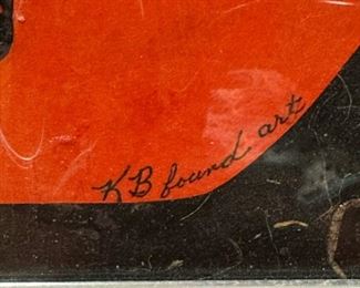 Original Mixed Media Collage "Canine" by KATHY LIPPOLD 