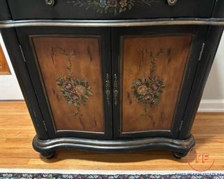 Distressed Hand Painted Wall Cabinet / Chest