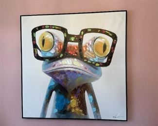 Enhanced "Pop" Frog Wall Art on Canvas