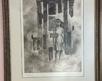 CURT FRANKENSTEIN Original Etching "Awakening"