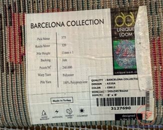 Barcelona Collection 8' x 8' Round Area Rug