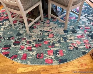 Barcelona Collection 8' x 8' Round Area Rug