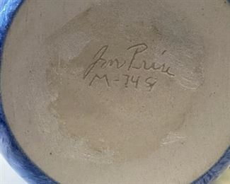 JON PRICE Blue Crystalline Glazed Pottery Vase