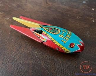 Japan Tin Friction Rocket X-6