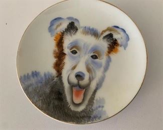 Hand Painted Dog Plate