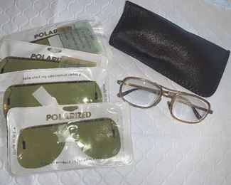 Vintage eyeglasses and polarized shades