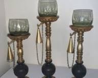 Brass Wood Candles