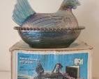 Indiana Glass Carnival Glass Hen on Nest