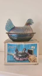 Indiana Glass Carnival Glass Hen on Nest