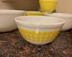 Vintage Pyrex Yellow Dot
