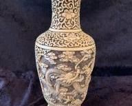 White Chinese Cinnabar Vase