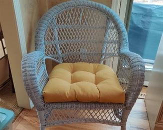 Wicker chair-looks like springtime