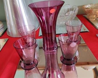 Amethyst glassware