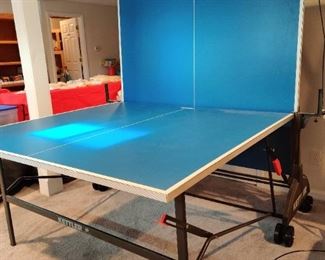 Kettler Butterfly ping Pong table.  folds and rolls for easy storage.  AVAILABLE FOR IMMEDIATE SALE-MSG ME IF INTERESTED