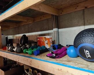 weights and exercise equipment