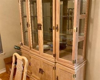 2 piece Asian style China hutch. Please bring help to transport. 