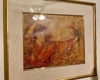 Signed by the artist Edna Hibel art print
