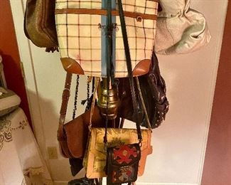 Leather hand bags and purses