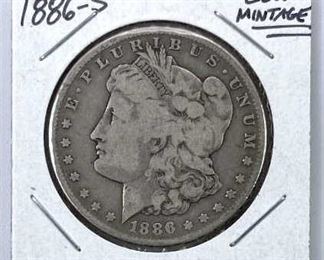 1886-S Low Mintage Morgan Silver Dollar