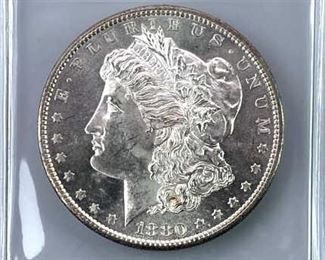 1880-S Morgan Silver Dollar, High Grade UNC