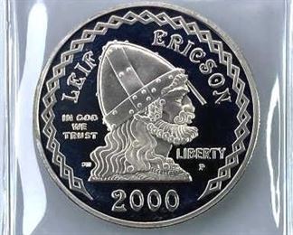 2000-P Leif Ericson Silver Proof, Scarce