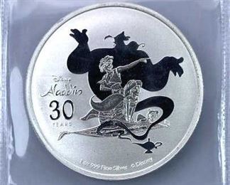 2022 Aladdin 30 Years Silver Round .999 w/ Queen