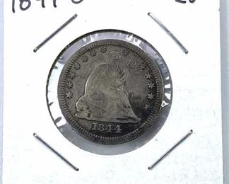 1844-O Seated Liberty Quarter, Nice Details