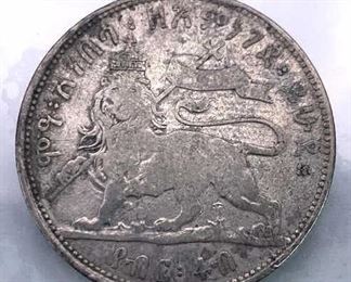 1902-1903 Ethiopia Silver 1/4 Birr, Scarce