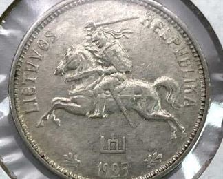 1925 Lithuania 2 Litu, XF