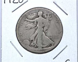 1920 Walking Liberty Silver Half Dollar, G