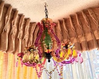 Colorful ceiling chandelier