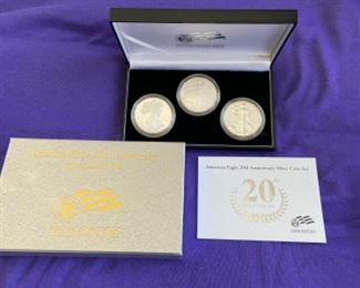 American Eagle 20th Anniversary Silver One Dollar Coin Set 2006