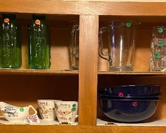 Glass Juice Bottles with lids, McDonalds Coffee Cups