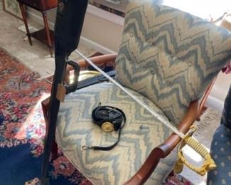 Vanguard military/USN sword, case and belt.  Size large