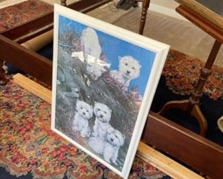 Westie framed puzzle