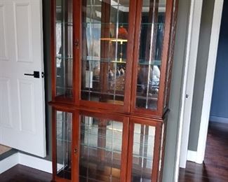 Beautiful lighted China display cabinet